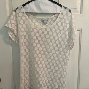 Liz Claiborne white sheer top